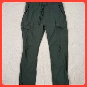 Ring of Fire Men's Cargo Pants Olive Green Drawstring Waist Size L